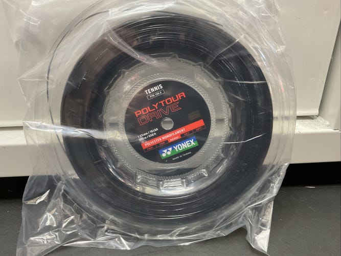 Yonex POLY TOUR DRIVE 125/16L Tennis String Reel Black