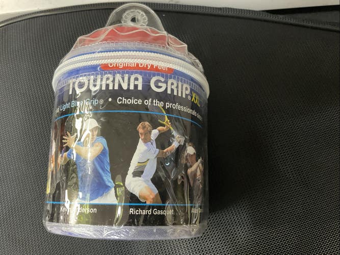 30 Pack of Tourna Grips Size XXL for Tennis Rackets Original Dry Feel Light Blue