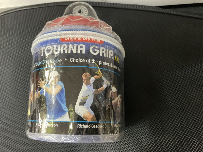 30 Pack of Tourna Grips Size XXL for Tennis Rackets Original Dry Feel Light Blue