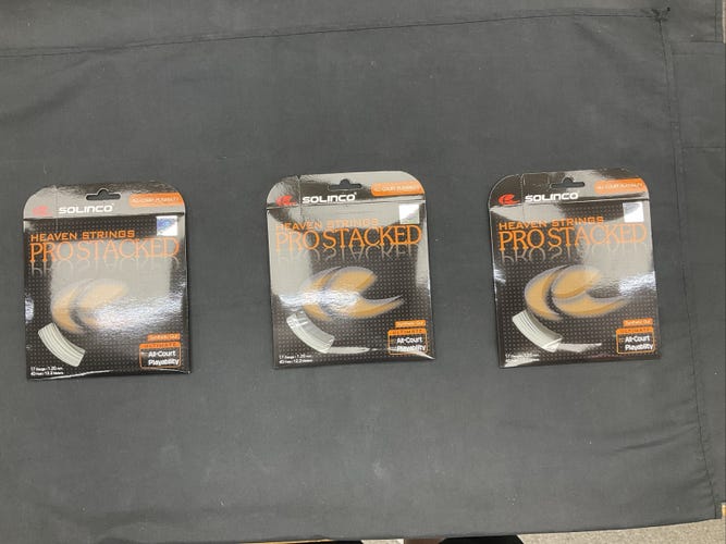 3 Pack - Solinco Pro Stacked 17/1.25mm - White
