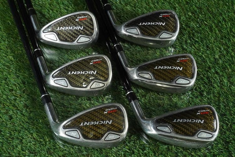 NICKENT 30X HYBRID IRONS SET JBH 6-10 + SW UST SR2 SPEED RATED R-LITE FLEX RH