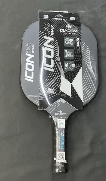 Diadem Icon Infinity Max Pickleball Paddle (White)