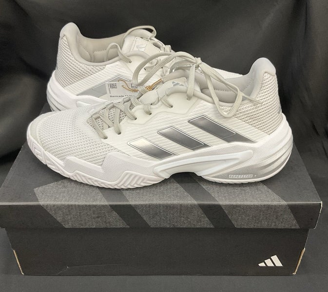 Adidas Womens Barricade 13 Size 8.5 White/Gray