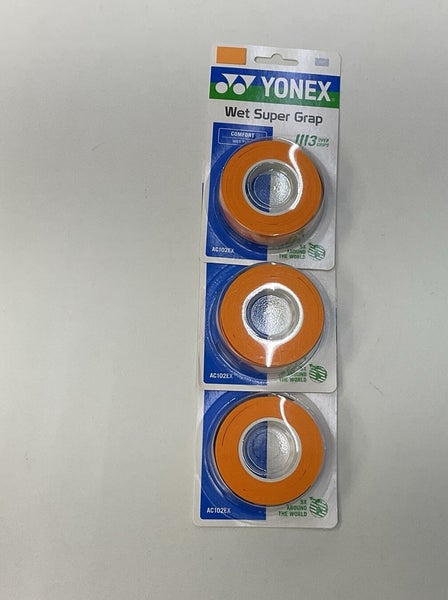 Yonex Super Grap 3 Pack Of 3 Grip Roll (Orange)