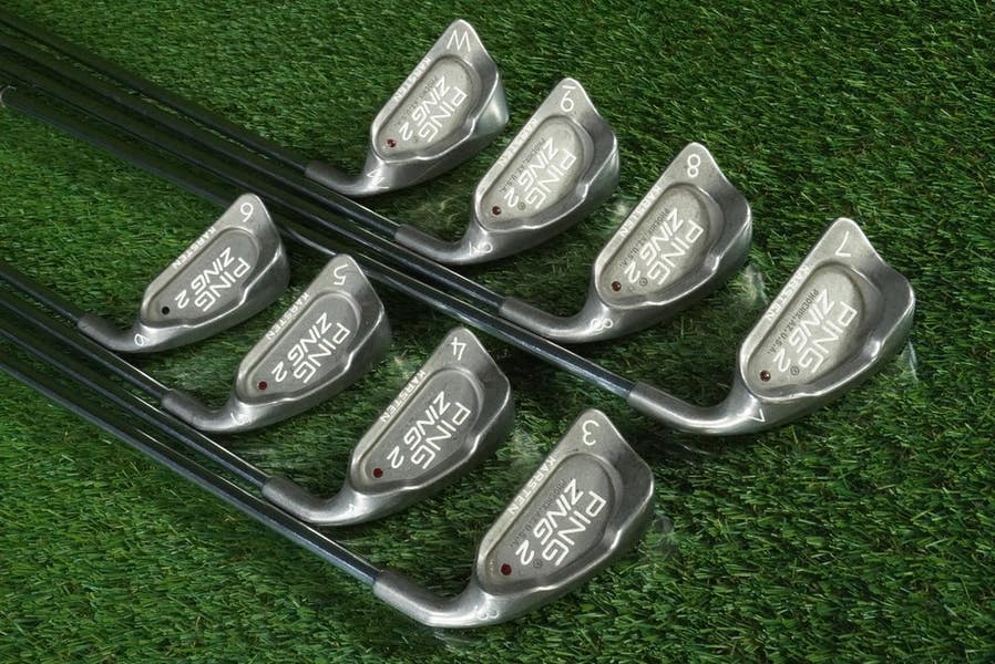 PING ZING 2 KARSTEN IRONS SET 3-PW JZ STIFF FLEX RH MAROON DOT RH