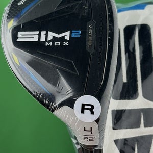 TaylorMade SIM2 Max Rescue 4-Hybrid 4H 22* Regular Flex Ventus Blue NEW #85148
