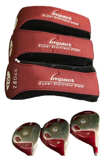 Voit Copper Weighted RH Wood Set 280cc 10* Driver, 3w, 5w Regular Graphite HC's