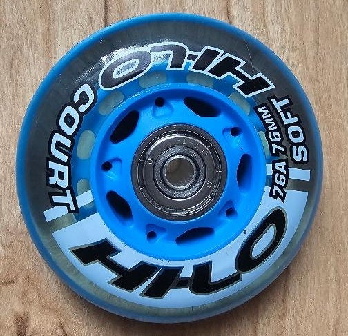 Bauer S19 Hi-Lo Court Inline Hockey Wheels 76A 76MM with Bearings. Set of 8 (New)
