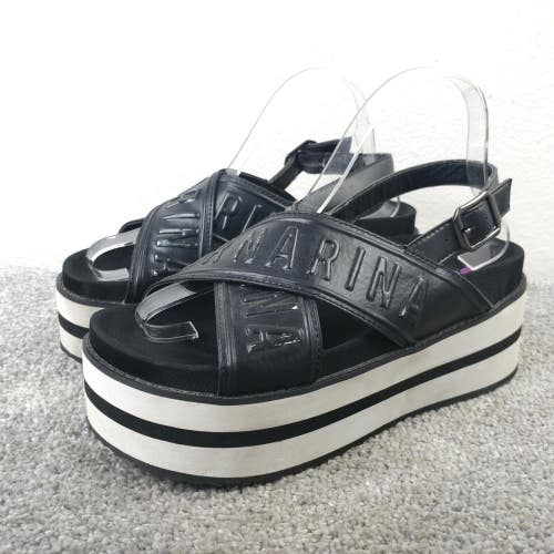 Fornarina Milano Womens 8 Platform Sandals Back Slingback Ankle Strap Shoes