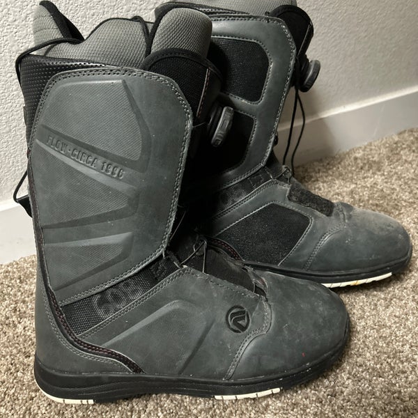 Flow Aero Coiler Snowboarding Boots Men’s 9 Gray BOA Lacing