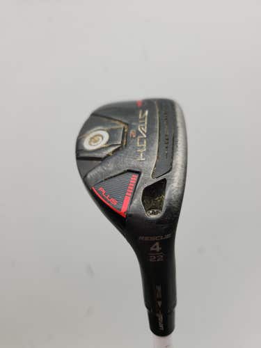 TAYLORMADE STEALTH 2 PLUS 4 HYBRID 22* STIFF HZRDUS RDX SMOKE BLACK FAIR