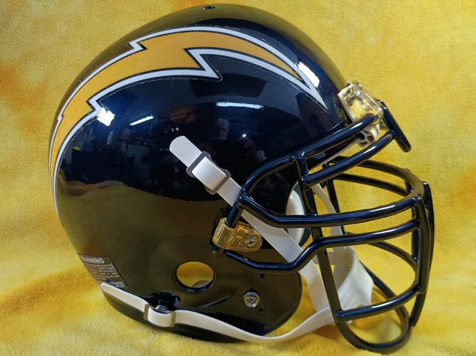 Throwback San Diego Chargers custom fullsize Schutt Air Adv. football helmet XL