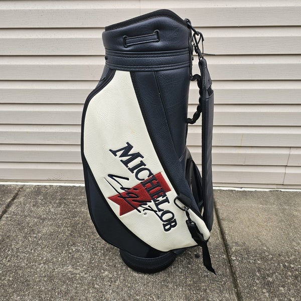 Rare 80s Vtg Michelob Light PGA Tour Burton Staff Golf Bag 6 Way Blue White Red