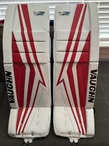Used Vaughn Velocity V9 Senior 34"+2 Goalie Leg Pads - Great Condition! - Pixallo.store
