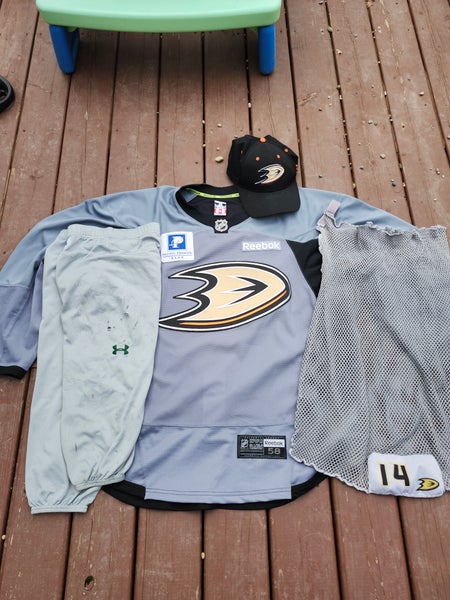 Ducks Practice Jersey (58) with socks, hat and laundry bag.