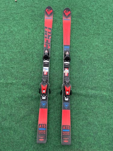 Kid's Rossignol Hero Athlete GS Pro 143 cm Racing Skis With Look NX7 GW Bindings (Used)