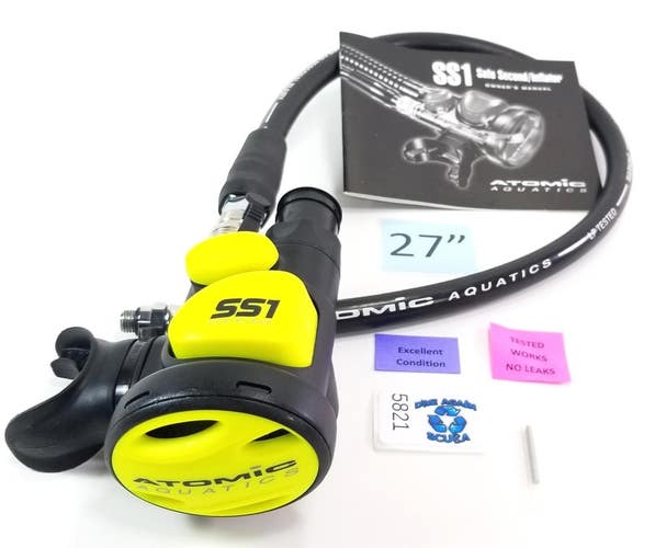 Atomic Aquatics SS1 Safe Second BC BCD Octo Inflator Scuba Dive Yellow Air 2