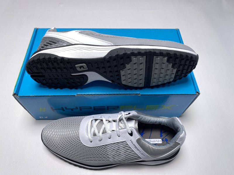 FootJoy HyperFlex Fitness Trainer Shoes White Gray Men's SZ 9.5 (62800)