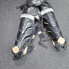 Used All Star LG30SPRO Catchers Leg Guards Black Adult 11497-S000153347