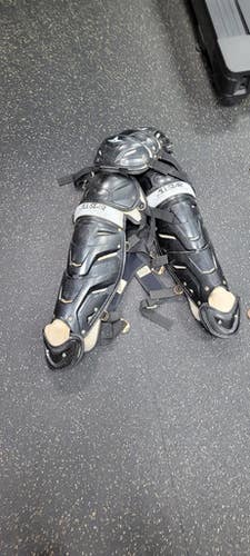 Used All Star LG30SPRO Catchers Leg Guards Black Adult 11497-S000153347