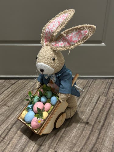 Mr Bunny with Wagon Easter Decoration