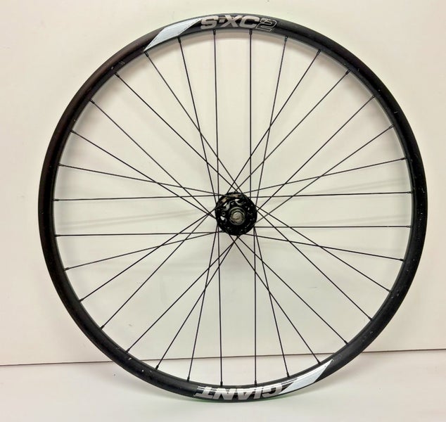 Giant S-XC2 32-Spoke Black Aluminum Disc Brake Thru Axle 29er Front Wheel CLEAN
