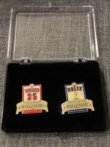 Texas Rangers MLB Hall of Fame Pins Wetteland & Holtz