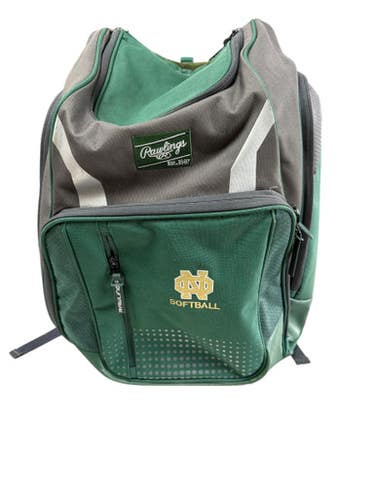 Used Rawlings BACKPACK BAG BB/SB Player Carry Bag Green 11833-S000166868