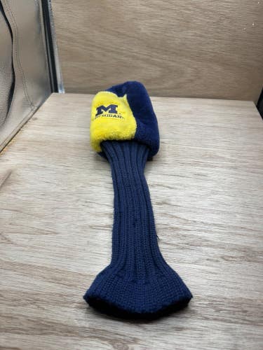 Vintage University Of Michigan Wolverines Plush 3 Wood Head Cover