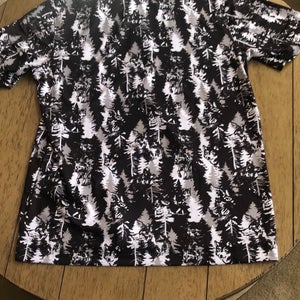 Waggle golf shirt black white grey print The Pack NWT