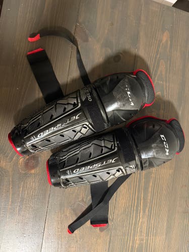 Senior CCM JetSpeed FT350 14" Shin Pads (Used)