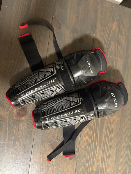 Senior CCM JetSpeed FT350 14" Shin Pads (Used)