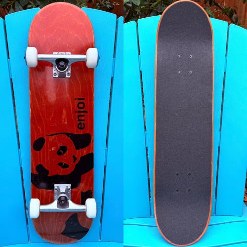 Enjoi Skateboards Panda Complete Skateboard 8.0” Thunder Trucks Chocolate Wheels