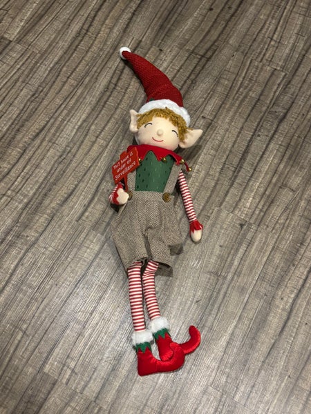 Sitting Elf Figure Christmas Decor
