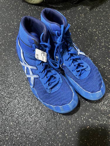 Used Asics Wrestling Shoes Royal Blue Senior 9.5 11605-S000206426
