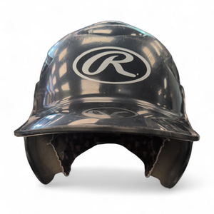 Used Rawlings BLACK HELMET Batting Helmet No Mask Black MD 11863-S000023888