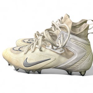 Used Nike HURACHE LAX Cleats Mens White Senior 10 11863-S000022728