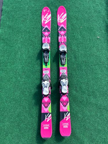 Kid's K2 Luv bug 124 cm Skis With Marker 4.5 Bindings (Used)