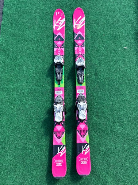 Kid's K2 Luv bug 124 cm Skis With Marker 4.5 Bindings (Used)