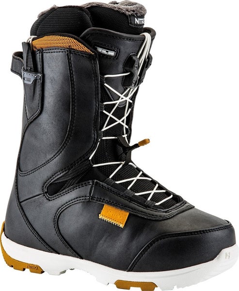 Nitro Crown TLS Snowboard Boots Womens 7 Black - Buckskin New 2017