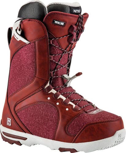 Nitro Monarch TLS Snowboard Boots Womens 7 Port - Silver New 2017