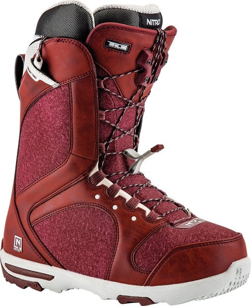 Nitro Monarch TLS Snowboard Boots Womens 7 Port - Silver New 2017