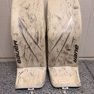 2023 Large White Bauer Hyperlite 2 Goalie Leg Pads (Used)