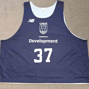 USA Lacrosse Development Game Worn Used New Balance Reversible Pinnie Jersey