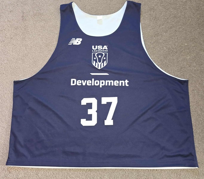 USA Lacrosse Development Game Worn Used New Balance Reversible Pinnie Jersey