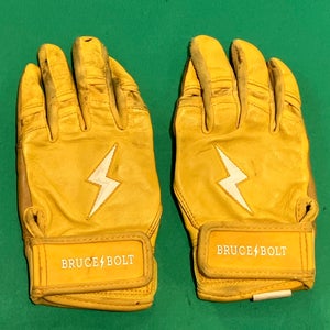 Yellow Small Bruce Bolt Batting Gloves (Used)