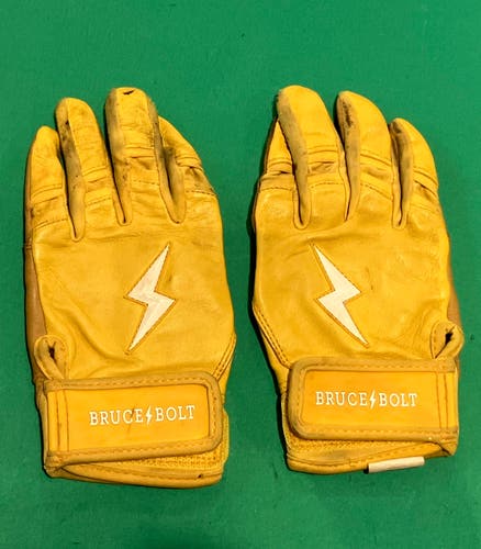 Yellow Small Bruce Bolt Batting Gloves (Used)