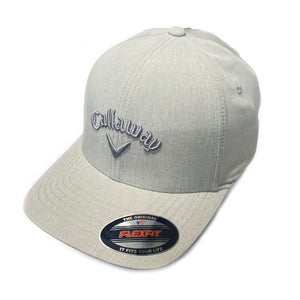 NEW 2025 Callaway Golf Stretch Fit Light Gray Fitted S/M Hat/Cap