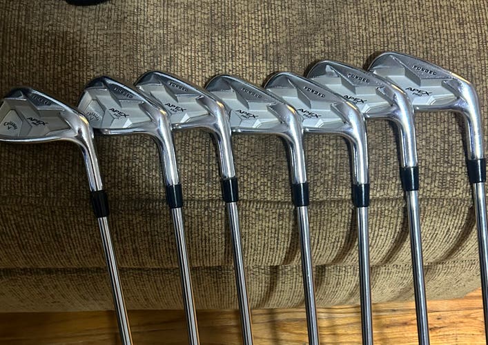 2019 Callaway Apex Pro 19 Right Handed Iron Set Stiff Flex Steel Shaft (Used)