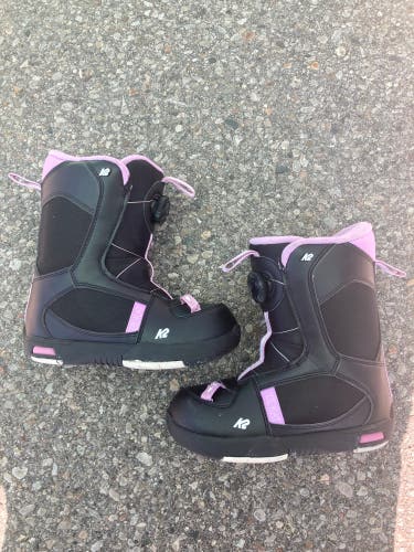 K2 Lil Kat Snowboard Boots | Size 2
